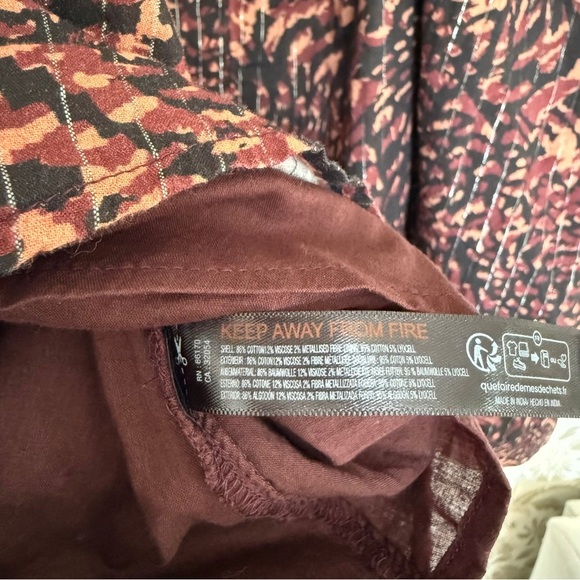 Anthropologie Open Back Ruffle Mini Dress | Size M | Boho Print - Picture 10 of 11